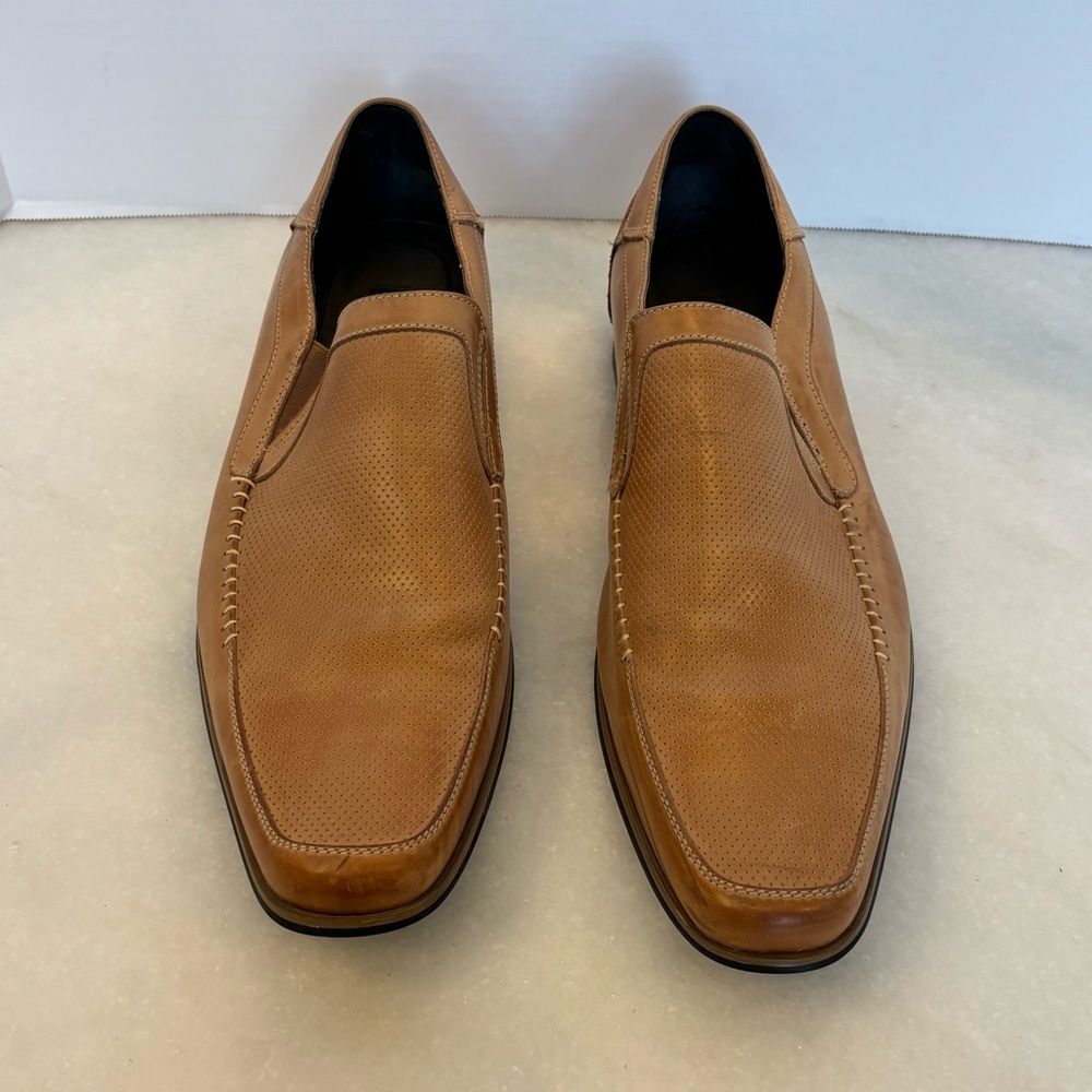 Stacy Adams Light Brown Leather Slip-Ons Size 15